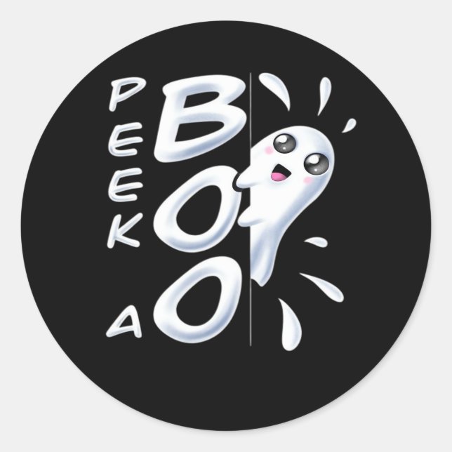 Halloween Peekabo Halloween Costume Classic Round Sticker (Front)