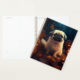 Halloween Pekingese Avec Peur Citrouille