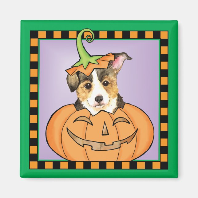 Halloween Pembroke Welsh Corgi Magnet (Front)