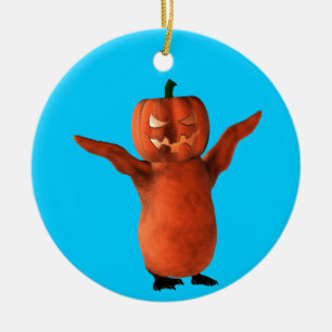 Halloween Penguin Ceramic Ornament