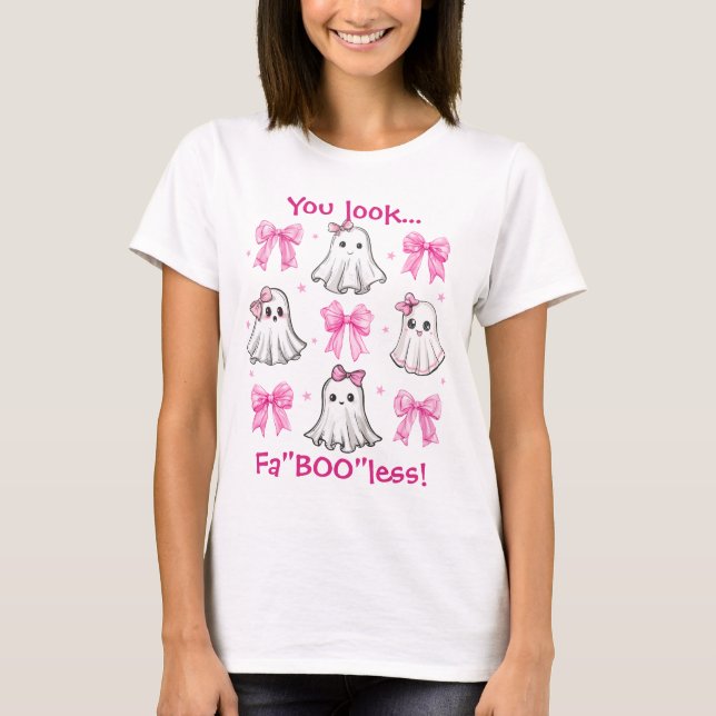 Halloween Personalized Teacher FaBOOless  T-Shirt (Front)