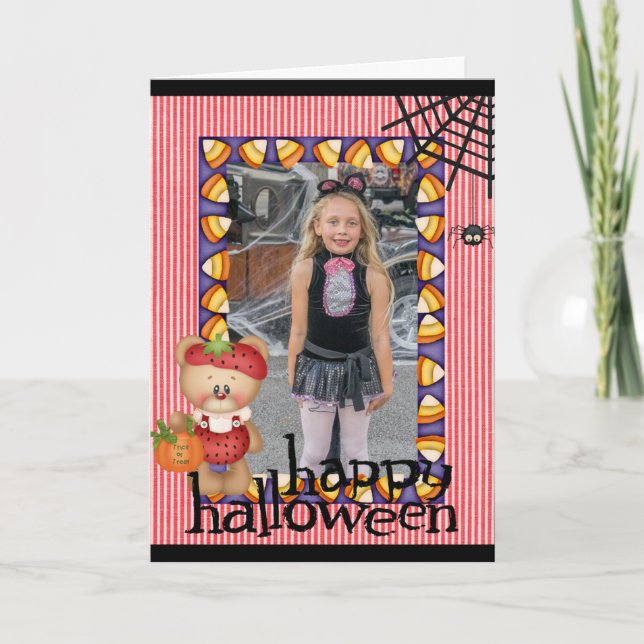 Halloween personnalisé ajoutent le carte photo (Devant)