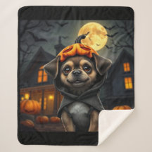 Halloween Pet Fleece Throw 🎃 Spooky Blanket