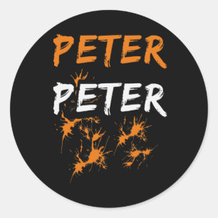 Halloween Peter Pumpkin Eater Costume Couples Classic Round Sticker