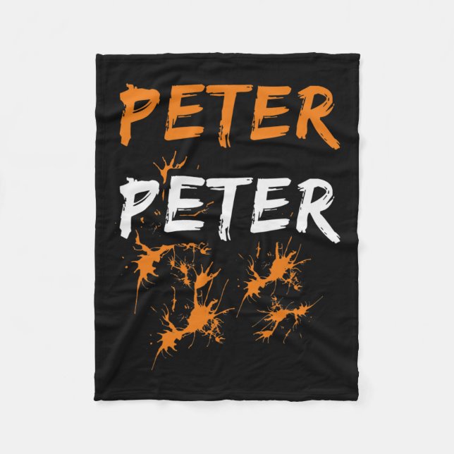 Halloween Peter Pumpkin Eater Costume Couples  Fleece Blanket (Front)
