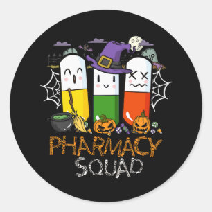 Halloween Pharmacy Squad PIlls Costume Pharmacist  Classic Round Sticker