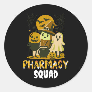 Halloween Pharmacy Squad Pills Costume Pharmacist Classic Round Sticker