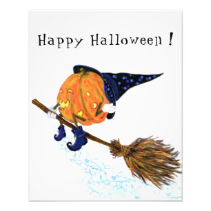 Halloween Photo Imprimer Sorcière Citrouille Volan