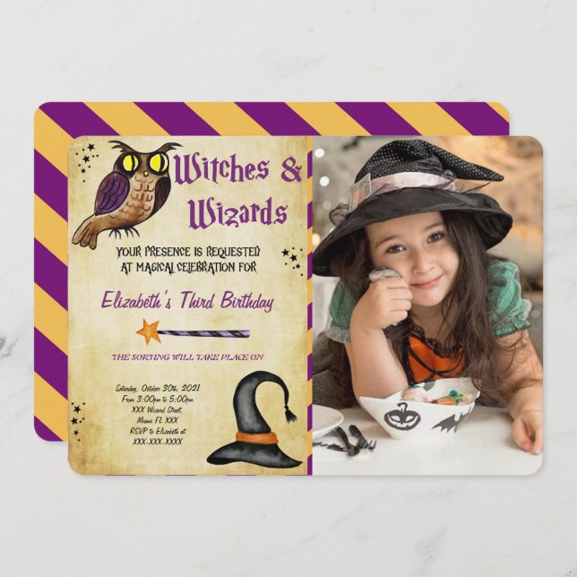Halloween Photo Invitation  (Front/Back)
