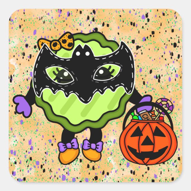 Halloween Pickle | Holiday Pickle  Square Sticker (Front)