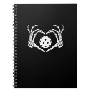 Halloween Pickle Skeleton Heart Hands Fun Design Notebook