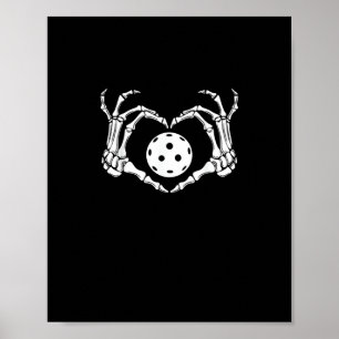 Halloween Pickle Skeleton Heart Hands Fun Design Poster