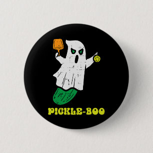 Halloween Pickleball Pickle Boo Ghost Costume Men  2 Inch Round Button