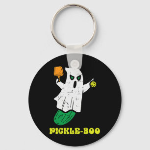 Halloween Pickleball Pickle Boo Ghost Costume Men Keychain