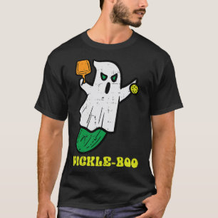 Halloween Pickleball Pickle Boo Ghost Costume Men  T-Shirt