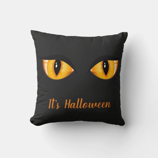 Halloween Pillow-Cat Eyes Throw Pillow (Front)