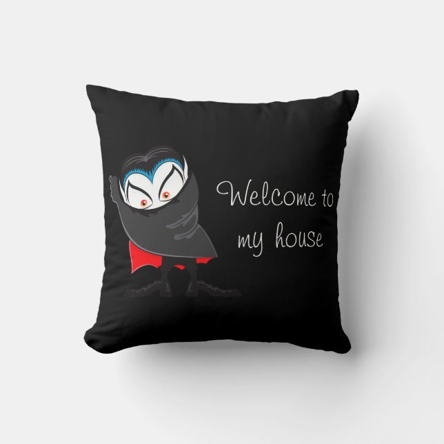 Halloween Pillow-Dracula Throw Pillow (Front)