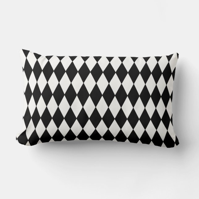 Halloween Pillow-Harlequin Diamonds Lumbar Pillow (Front)