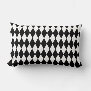 Halloween Pillow-Harlequin Diamonds Lumbar Pillow