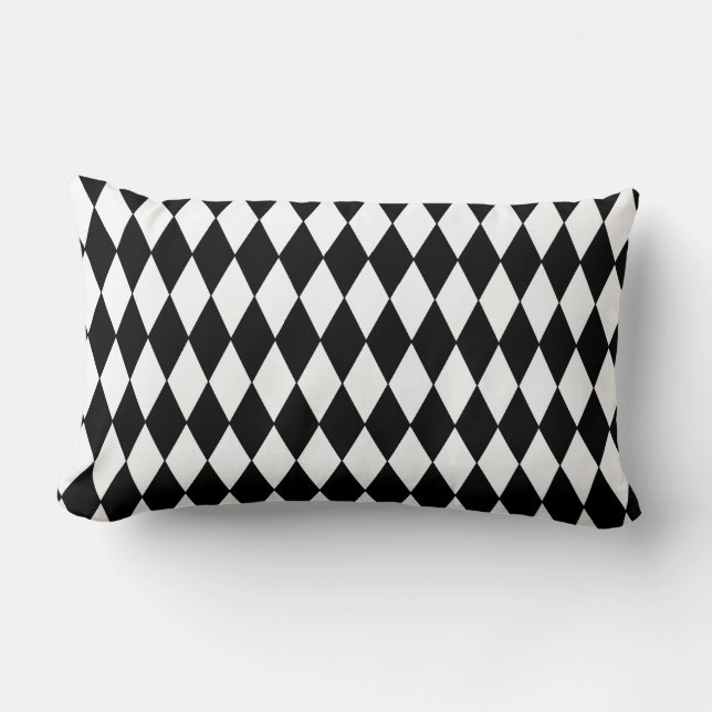 Halloween Pillow-Harlequin Diamonds Lumbar Pillow (Front)