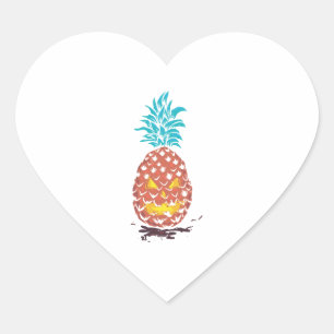 Halloween Pineapple Heart Sticker