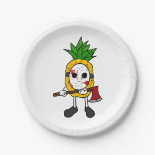 Halloween Pineapple  Paper Plate
