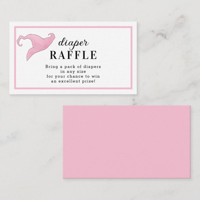 Halloween Pink a Baby is Brewing Diaper Raffle  Enclosure Card (Front/Back)