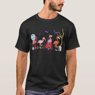 Halloween Pink Flamingo Costume Witch Vampire Mumm T-Shirt