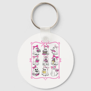Halloween Pink Ghost Read More Books Spooky Boo Te Keychain