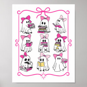 Halloween Pink Ghost Read More Books Spooky Boo Te Poster