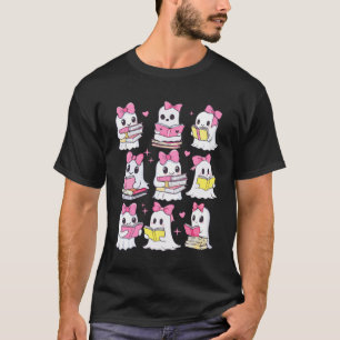 Halloween Pink Ghost Read More Books Spooky Boo Te T-Shirt