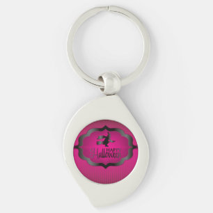 Halloween pink witch keychain