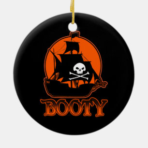 Halloween Pirate Booty Ceramic Ornament