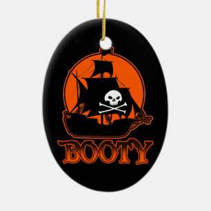 Halloween Pirate Booty Ceramic Ornament