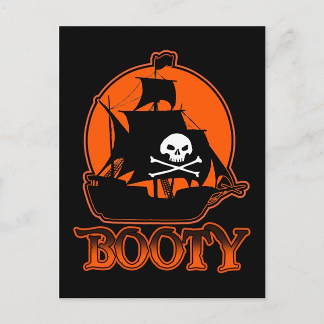 Halloween Pirate Booty Postcard (Front)