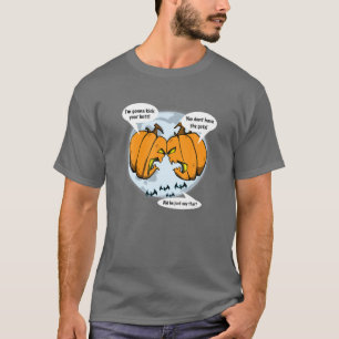 Halloween Pirate Captain with Bats and a Pumpkin C T-Shirt