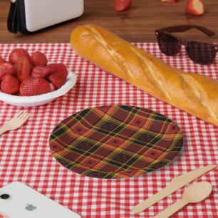 Halloween Plaid Collection, Paper Plates 7"