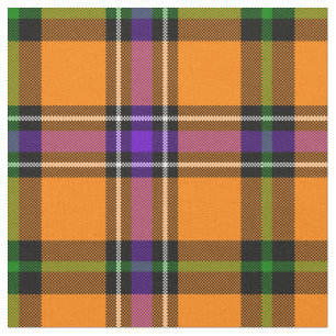 Halloween Plaid Fabric