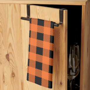 Halloween Plaid Kitchen Towel