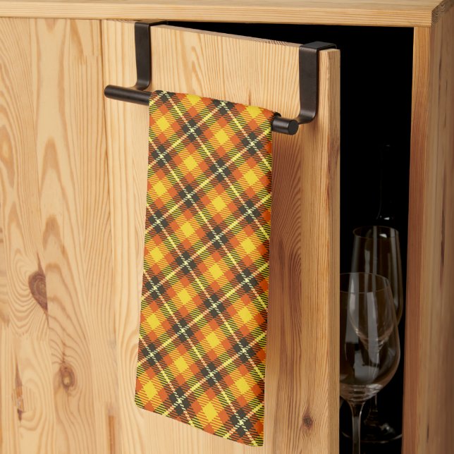 Halloween Plaid Kitchen Towel (Thirds Fold)