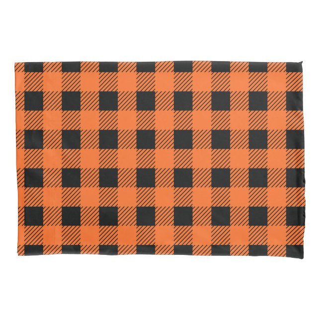 Halloween Plaid Pillow Case (Front)