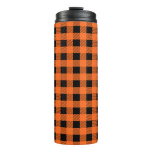 Halloween Plaid Thermal Tumbler