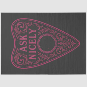 Halloween Planchette “Ask Nicely” Gothic Decoupage Tissue Paper