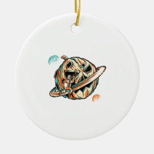 Halloween Planet Ceramic Ornament