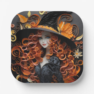 Halloween Plates: Witch-Themed Party Tableware Paper Plate
