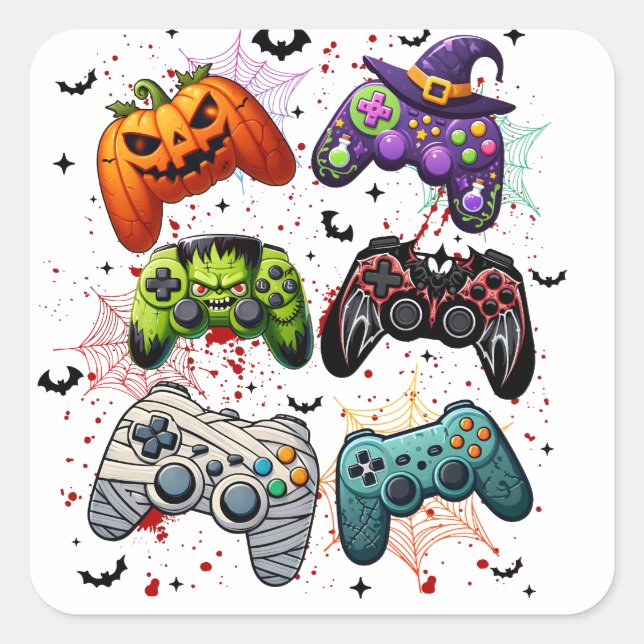 Halloween Player Square Sticker (Front)