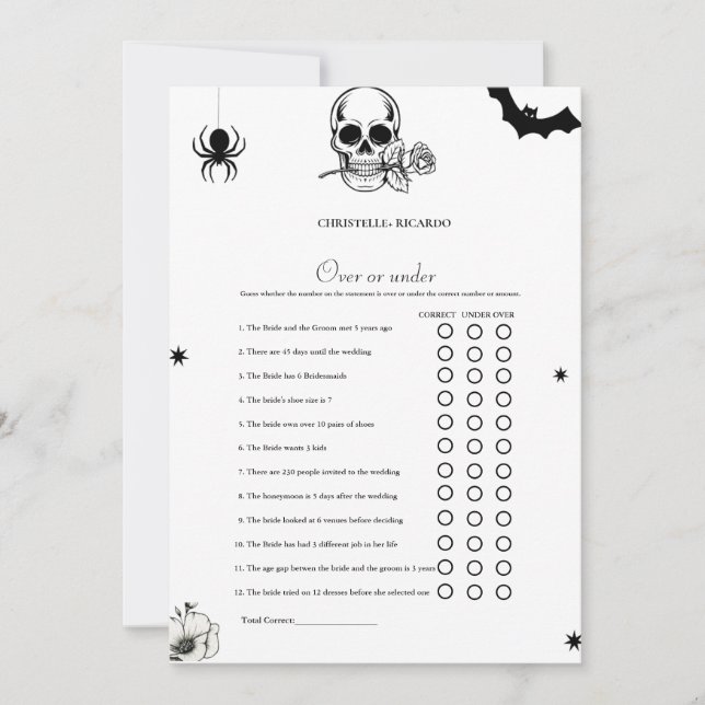 Halloween Plus ou sous la nage jeu de douche Carte (Devant)