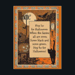 Halloween Poem Card with Customizable Text<br><div class="desc">Customize and personalize these cards any way you like. We used the large blank space on the front of the card to add a Halloween poem. You can easily remove that and add your own text. Make pumpkin carving party invitations or a Halloween birthday card. Or leave the poem as...</div>