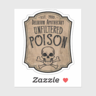 Halloween Poison non filtré Potion Étiquette boute