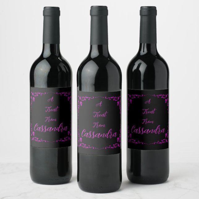 Halloween Poison Purple Personalized  Wine Label (Bottles)